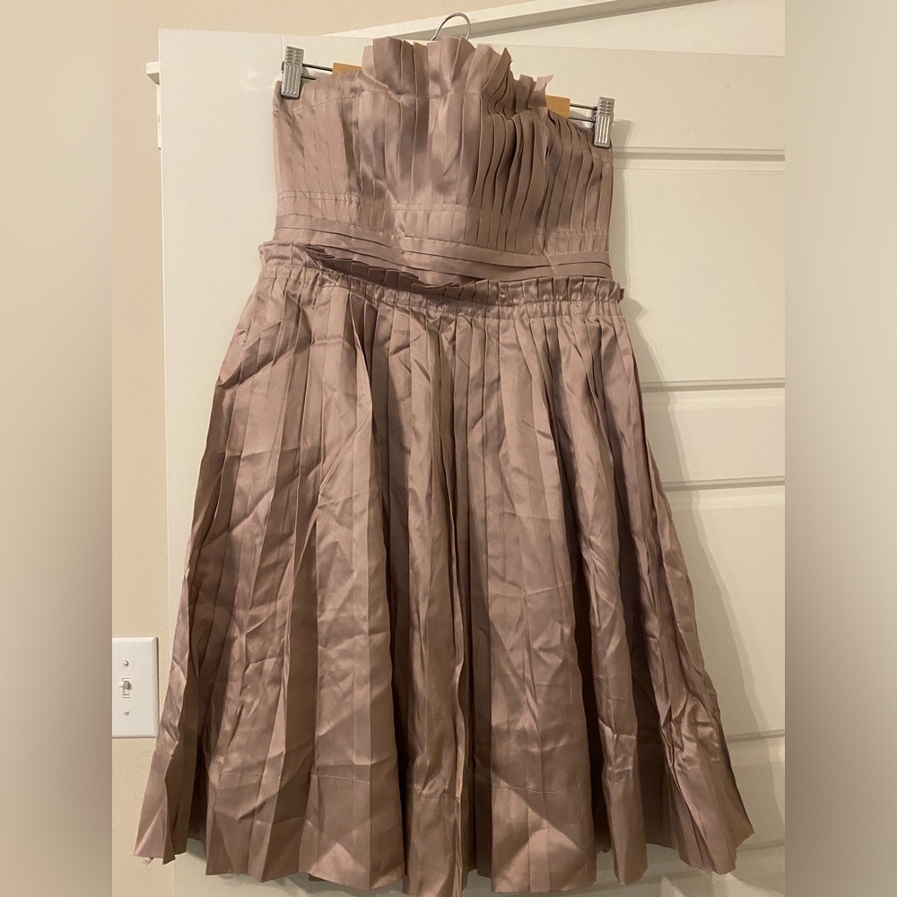 JCrew pleated silk dress in mauve Size 2